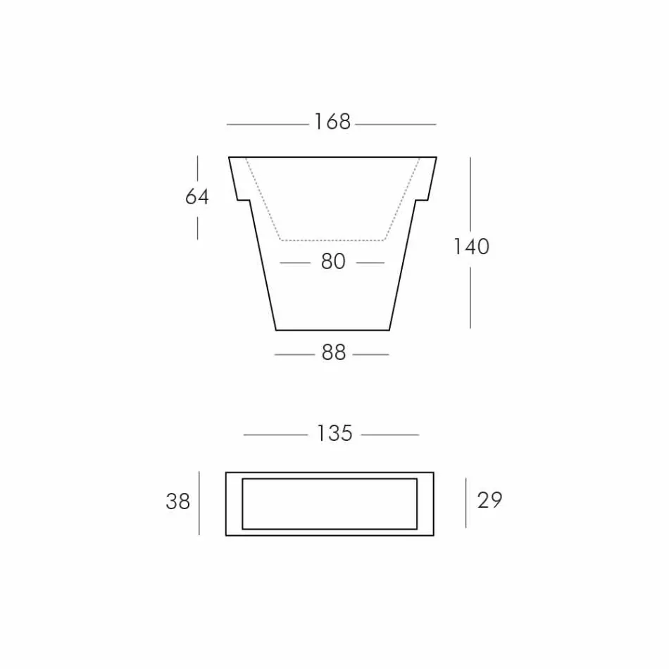 Colored decorative vase Slide The modern polyethylene vase made in Italy Viadurini