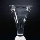 Indoor Decorative Glass Vase with White Base Made in Italy - Catia Viadurini
