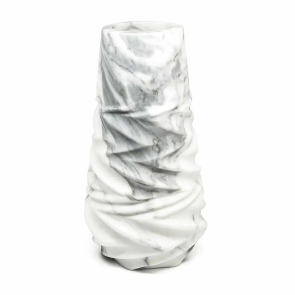Arabesque Marble Design Decorative Vase Made in Italy - Brock Viadurini