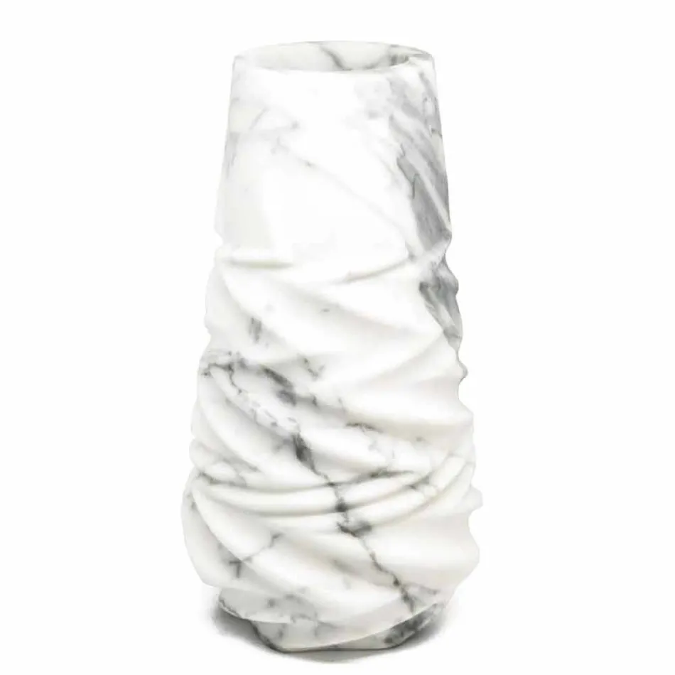 Arabesque Marble Design Decorative Vase Made in Italy - Brock Viadurini