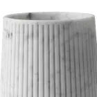 Decorative Vase in White Carrara Marble or Portoro Design with Stripes - Cairo Viadurini