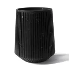 Decorative Vase in White Carrara Marble or Portoro Design with Stripes - Cairo Viadurini