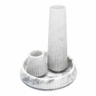 Modern White Carrara Marble Decorative Vase Made in Italy - Cairo Viadurini