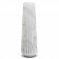 Modern White Carrara Marble Decorative Vase Made in Italy - Cairo