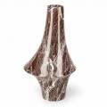 Decorative Vase in Red Marble with White Veins Made in Italy - Original