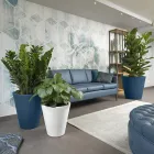 Round Colored Polyethylene Decorative Vase Made in Italy - Mengo Viadurini