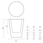 Round Colored Polyethylene Decorative Vase Made in Italy - Mengo Viadurini