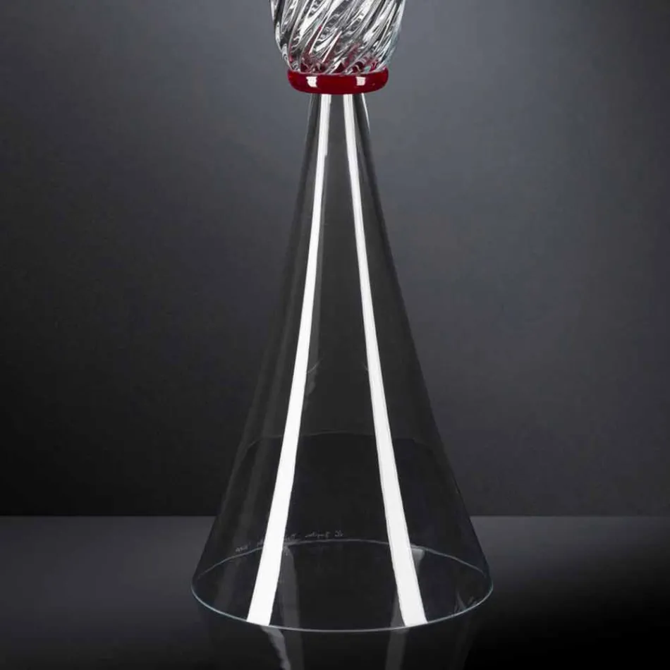 Elegant Indoor Vase in Blown Murano Glass Made in Italy - Inverso Viadurini