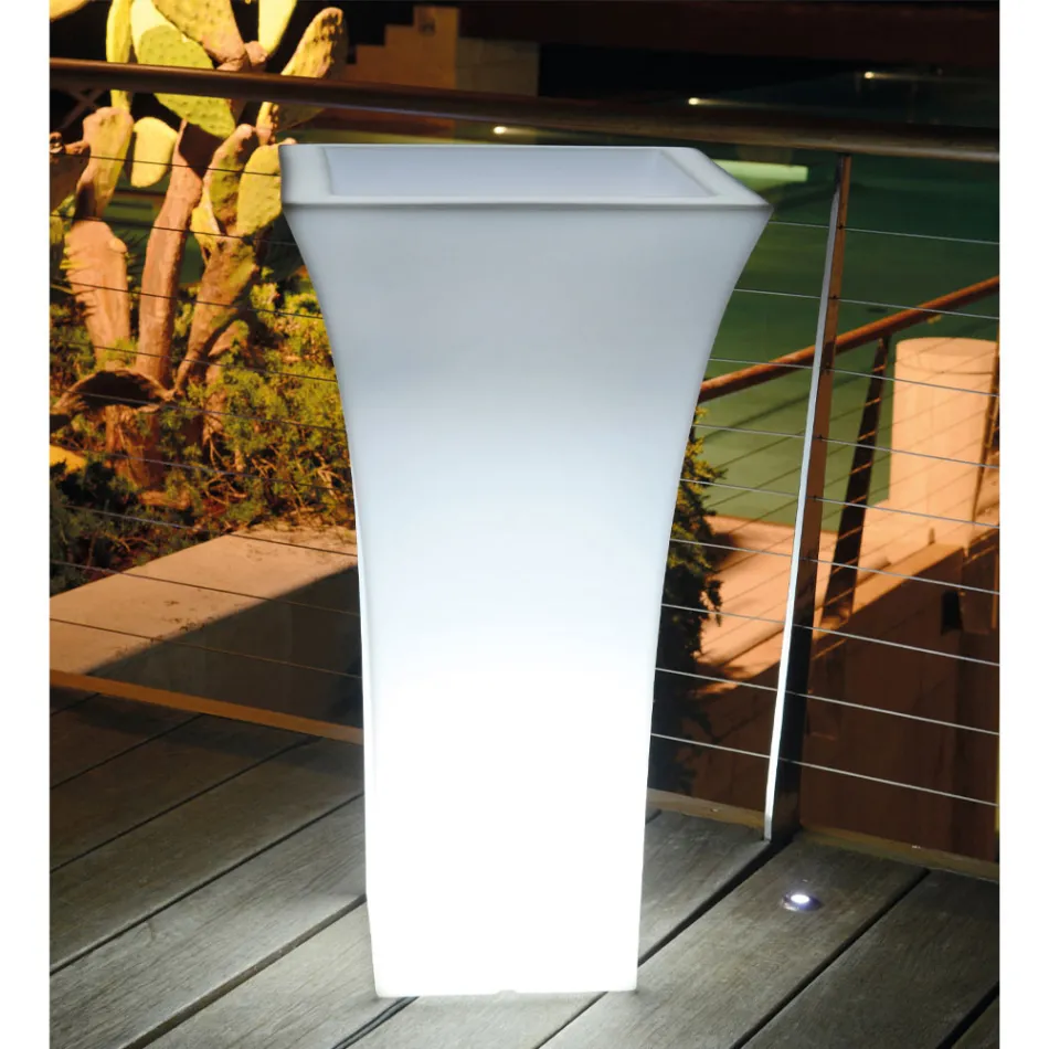 Garden Flower Pot in Colored Polyethylene Made in Italy - Tremont Viadurini