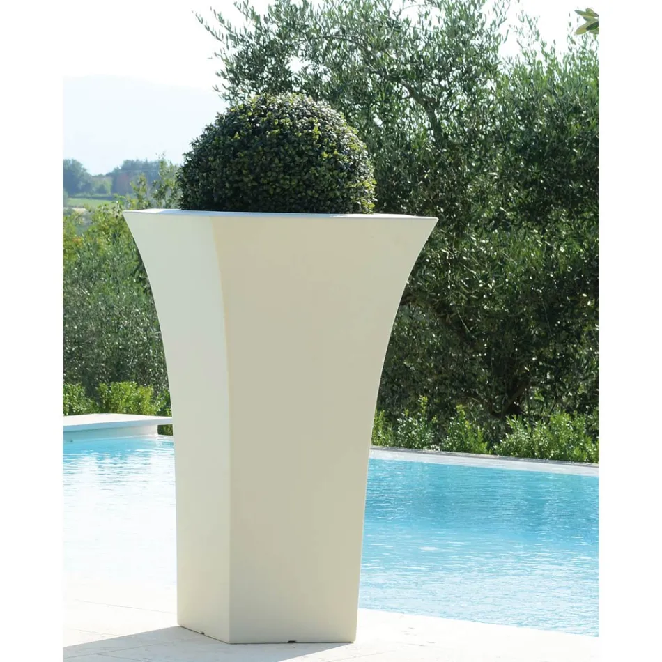 Garden Flower Pot in Colored Polyethylene Made in Italy - Tremont Viadurini