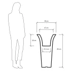 Round Garden Planter in Polyethylene Made in Italy - Tremont Viadurini