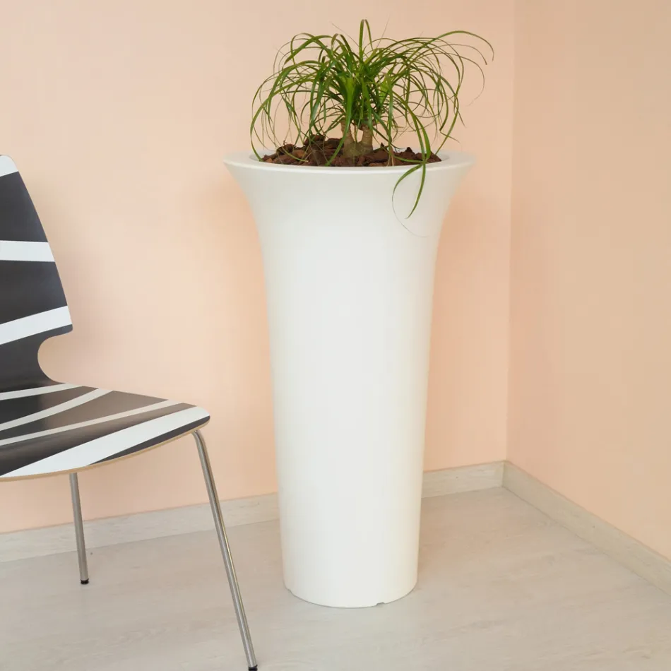 Round Garden Planter in Polyethylene Made in Italy - Tremont Viadurini