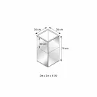 Freestanding Geometric Mirror Vase and Structure in Wood and Steel - Ghenna Viadurini