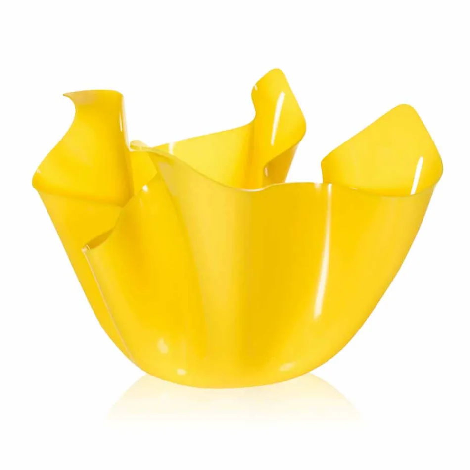Yellow vase from interior / exterior design damped Pina, made in Italy Viadurini