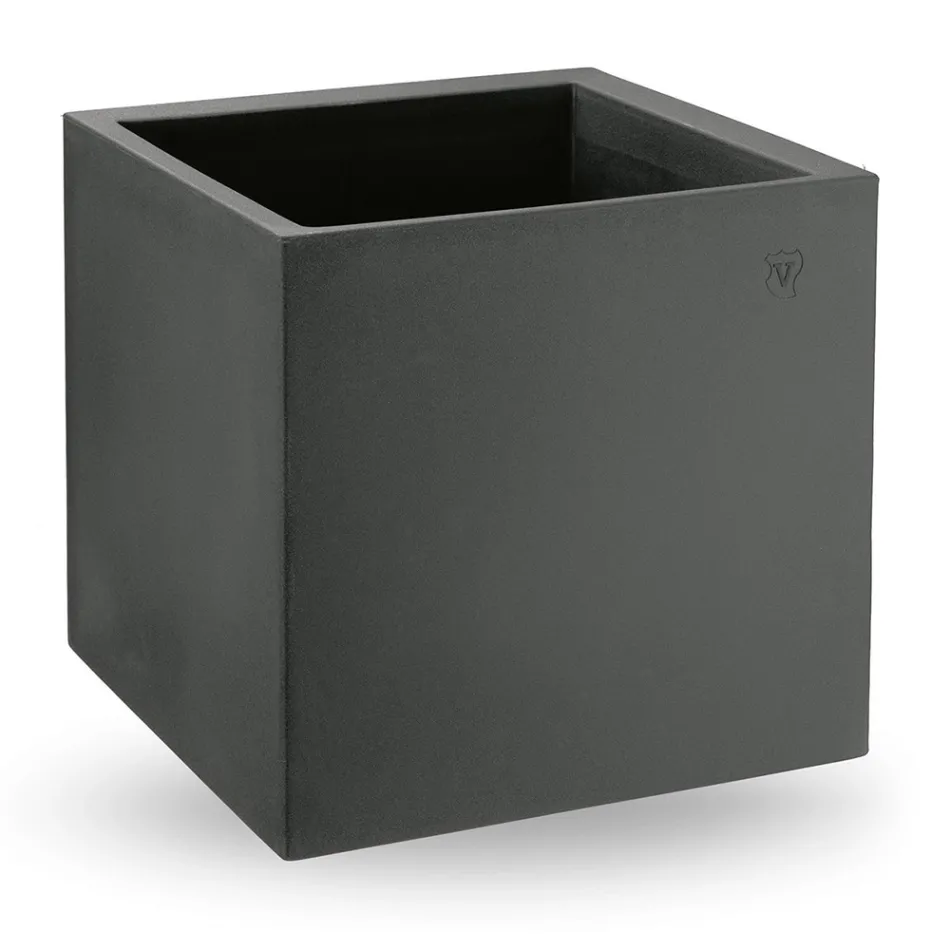 Vase in Colored Polyethylene Cubic Shape Made in Italy - Tonello Viadurini