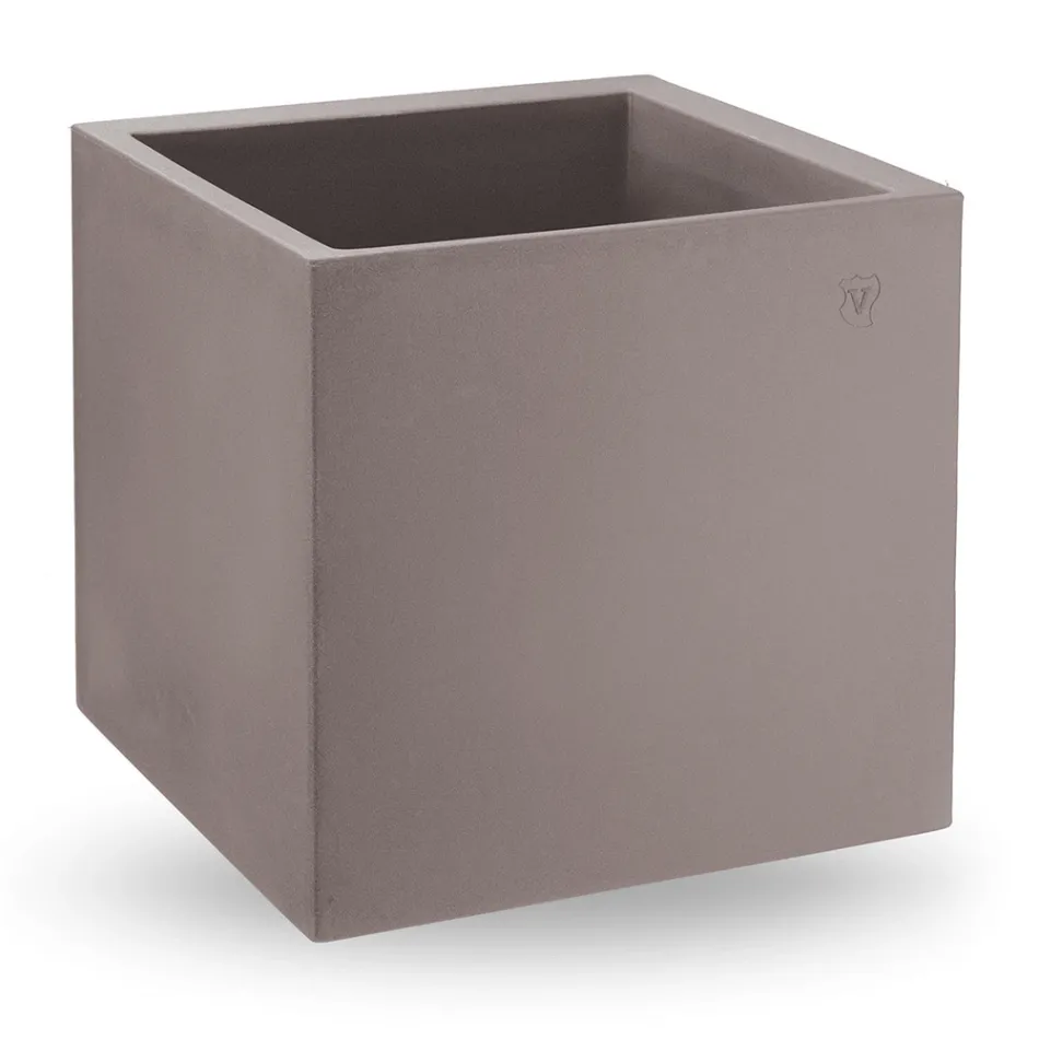 Vase in Colored Polyethylene Cubic Shape Made in Italy - Tonello Viadurini