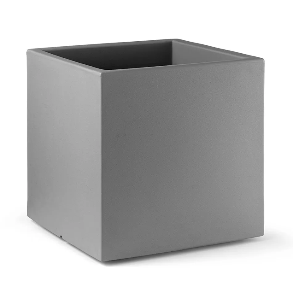 Colored Polyethylene Cubic Shape Vase Made in Italy - Tonello Viadurini