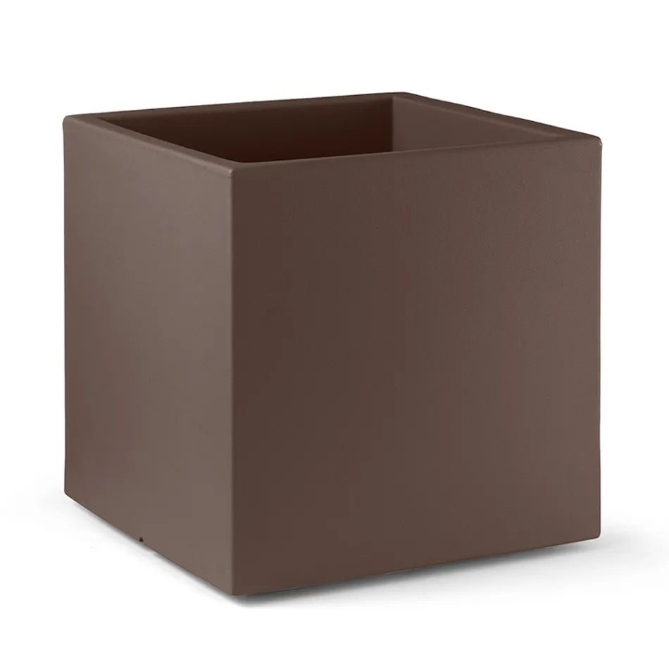 Colored Polyethylene Cubic Shape Vase Made in Italy - Tonello Viadurini