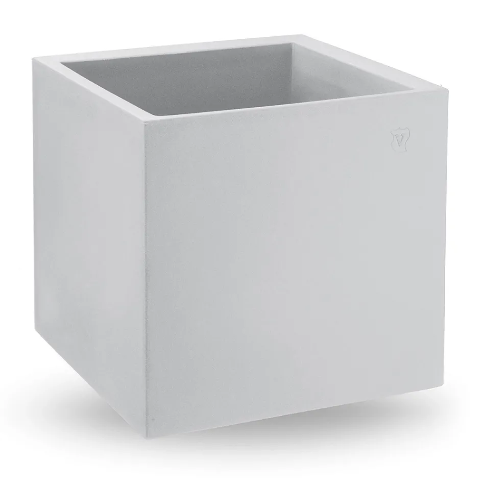 Vase in Colored Polyethylene Cubic Shape Made in Italy - Tonello Viadurini