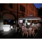 Bright Polyethylene Garden Vase with LED Made in Italy - Poldo Viadurini