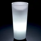 Tall Indoor Illuminated Vase in Pearl Polyethylene Made in Italy - Devid Viadurini