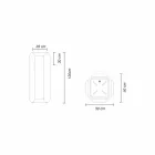 Luminous Vase in Plastic for Outdoor or Indoor, 3 Dimensions - Gem by Myyour Viadurini