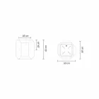 Luminous Vase in Plastic for Outdoor or Indoor, 3 Dimensions - Gem by Myyour Viadurini