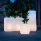 Luminous Vase in Plastic for Outdoor or Indoor, 3 Dimensions - Gem by Myyour Viadurini