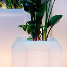 Luminous Vase in Plastic for Outdoor or Indoor, 3 Dimensions - Gem by Myyour Viadurini
