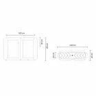 Luminous Vase in Plastic for Outdoor or Indoor, 3 Dimensions - Gem by Myyour Viadurini