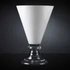 Modern Indoor Vase in White and Transparent Glass Made in Italy - Romantic Viadurini