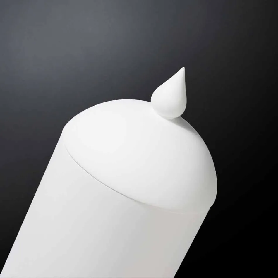 Modern Handmade White Ceramic Vase Made in Italy - Chantal Viadurini