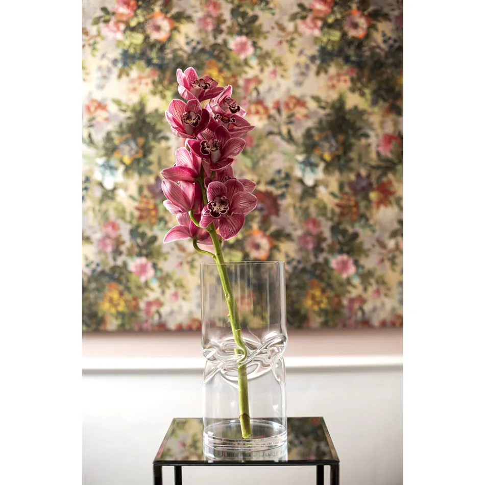 Modern Twisted Acrylic Crystal Vase Various Finishes - Cigarette Viadurini