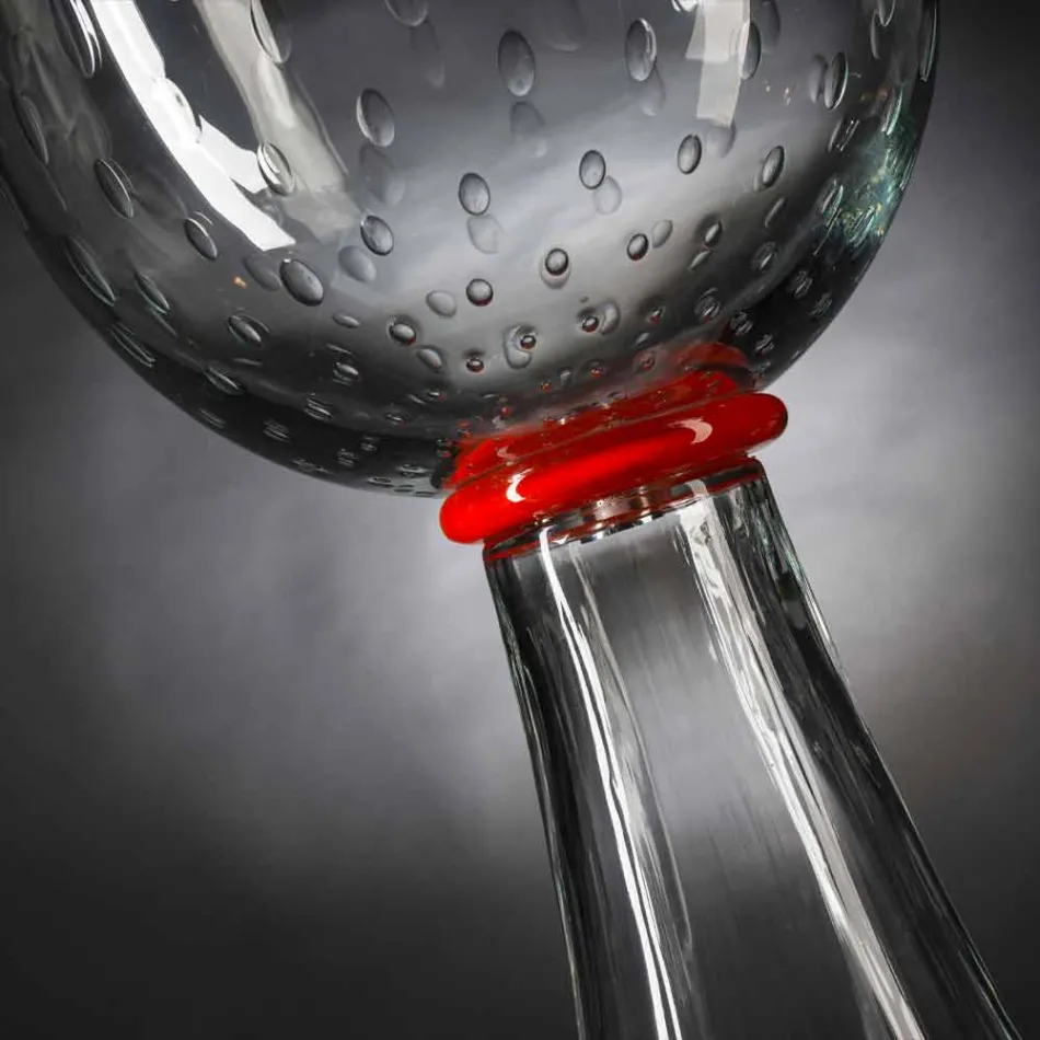 Modern Transparent Blown Murano Glass Vase Made in Italy - Copernicus Viadurini