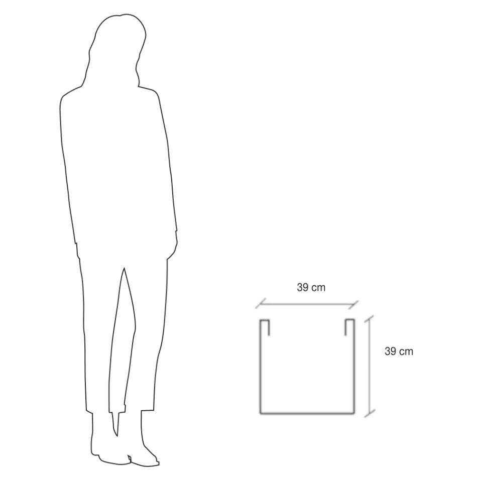 Pot or Square Garden Divider Three Colors Made in Italy - Plants Viadurini