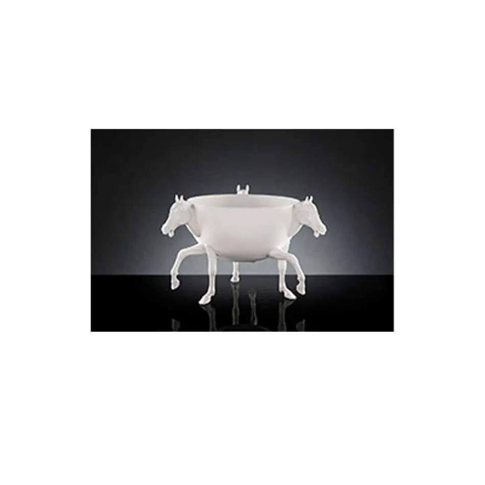 Indoor Ornamental Vase in White Ceramic or 24k Gold Made in Italy - Jacky Viadurini