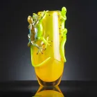 Colored Glass Ornamental Vase Handcrafted in Italy - Geco Viadurini