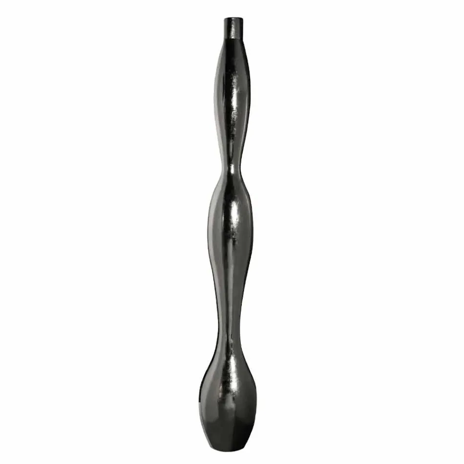 Indoor Vase in Resin Gold or Silver Leaf Finish Made in Italy - Quarto Viadurini