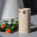 Cylindrical Vase/Candle Holder in Satin Marble Made in Italy - Shoyo