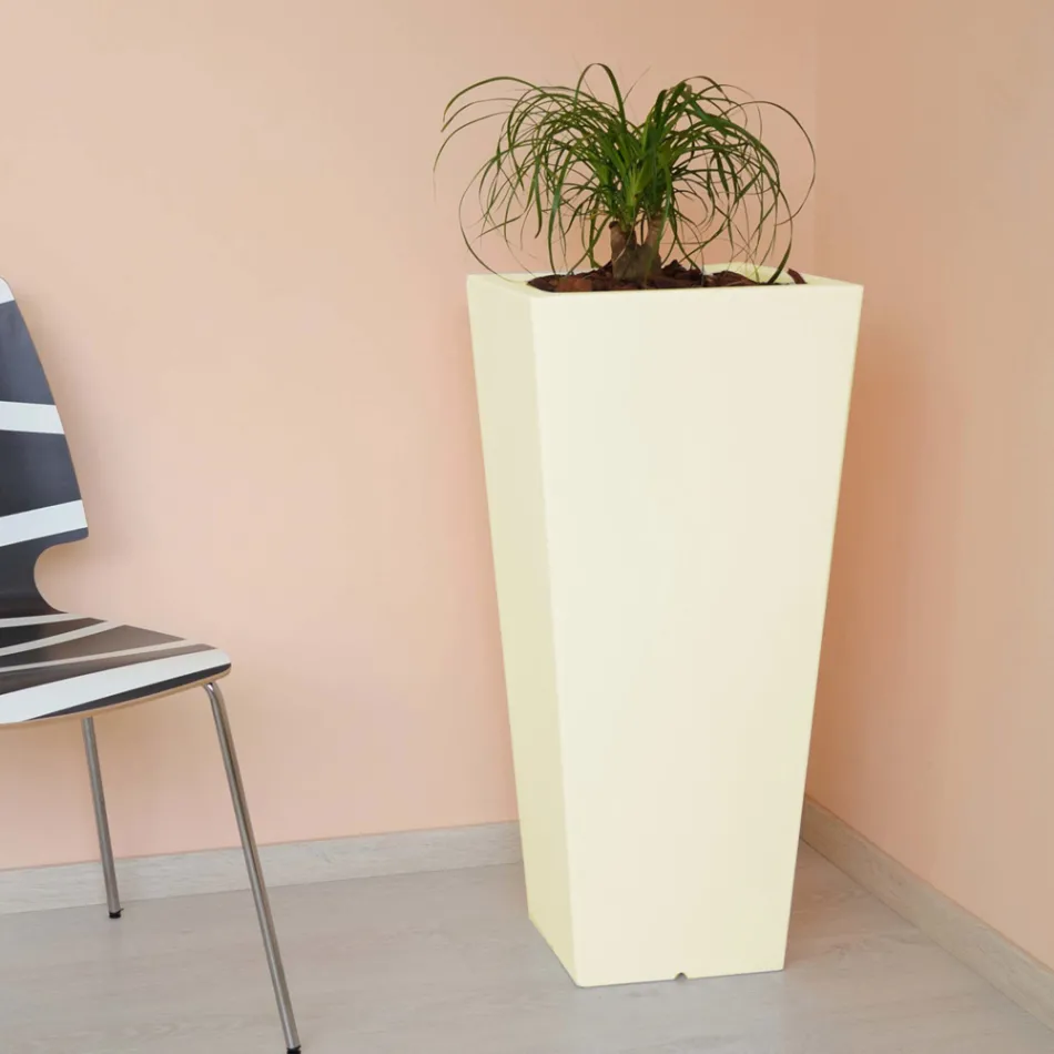 Fluo Colored Square Garden Vase with Light Made in Italy - Avanas Viadurini