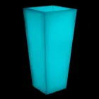 Fluo Colored Square Garden Vase with Light Made in Italy - Avanas Viadurini
