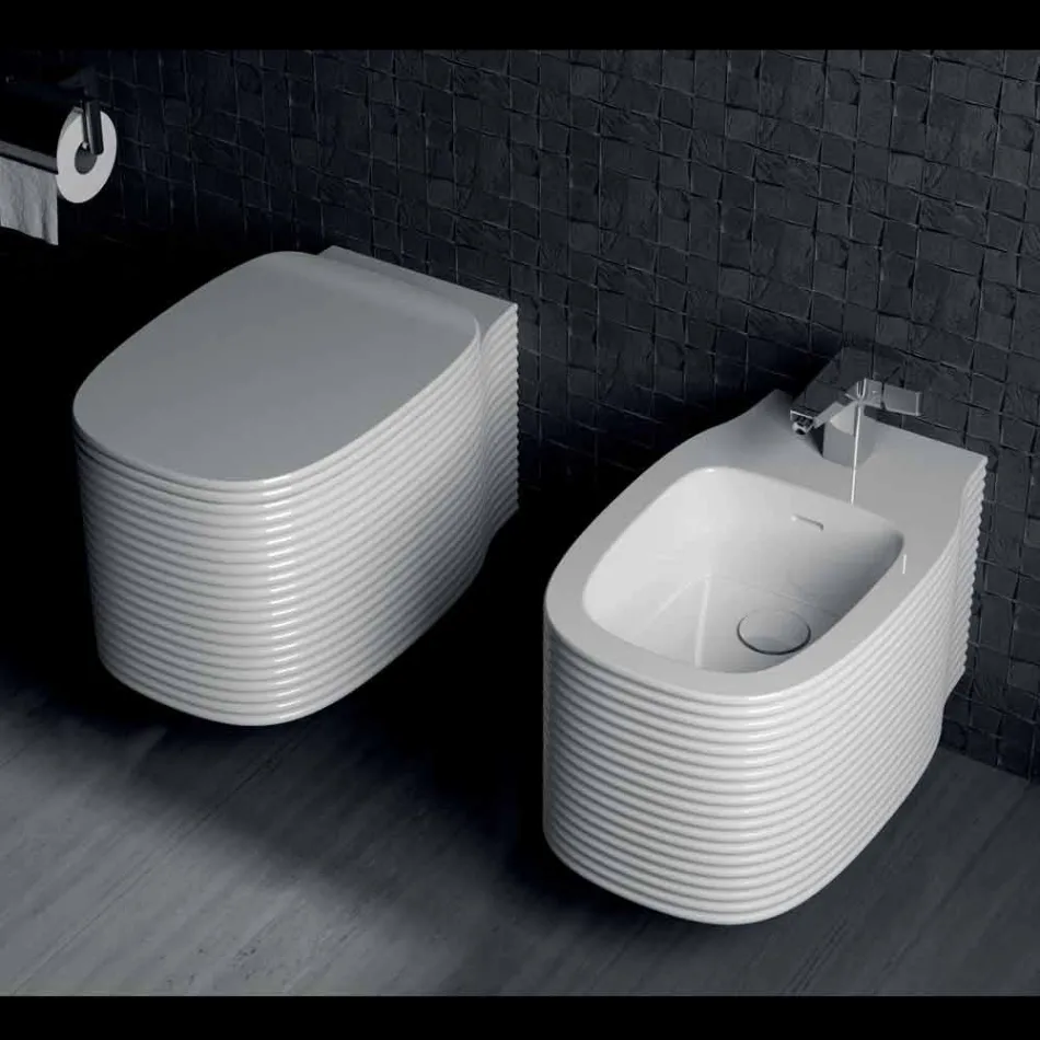 Hanging ceramic vase of modern design made in Italy, Hamlet Viadurini