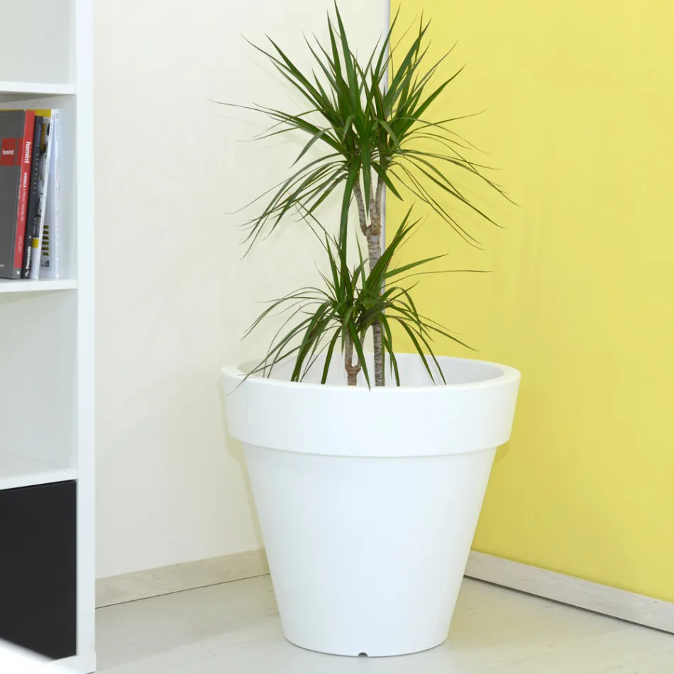 Round Colored Garden Vase or with Lighting Made in Italy - Avanas Viadurini