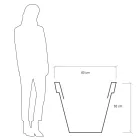 Round Colored Garden Vase or with Lighting Made in Italy - Avanas Viadurini