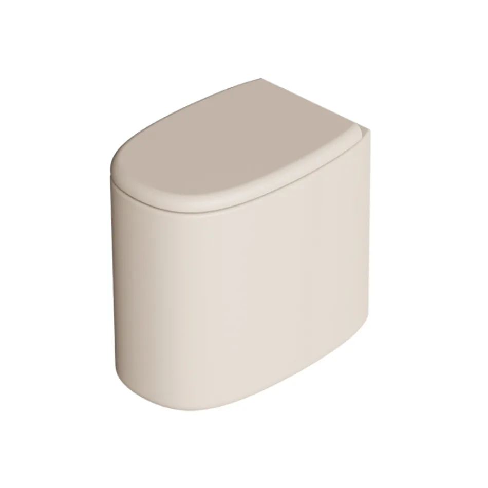 Floor-standing ceramic toilet bowl in various colors, made in Italy - Girl Viadurini