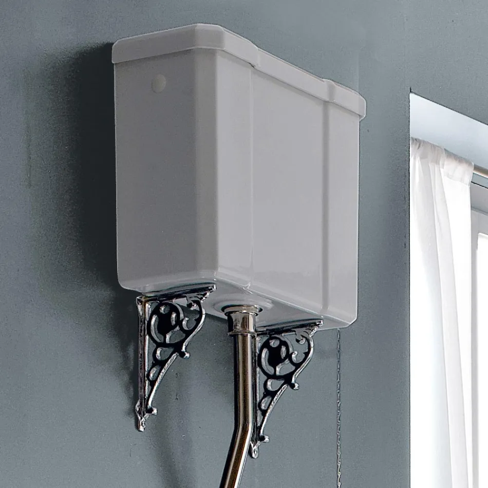 Ceramic Floor Vase with Cassette Made in Italy - Marwa Viadurini