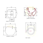 Design spherical toilet vase in ceramic Made in Italy, Fanna Viadurini