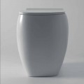 Modern design white ceramic toilet vase Gais, produced in Italy