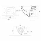 Modern Suspended WC in White Ceramic or Colored Trabia Viadurini