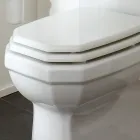 White Ceramic Toilet Jar with Cassette, Made in Italy - Nausica Viadurini